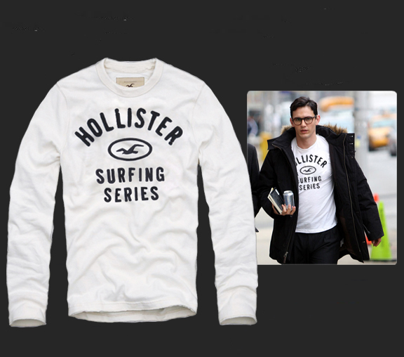 Hollister Hombres De Cuello Redondo Largo Remera HCO3801